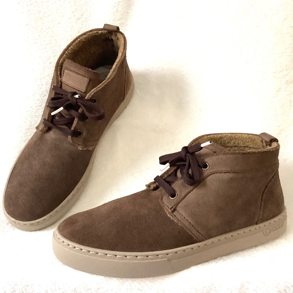 NATURAL WORLD ALPE ECO MEN’S ORGANIC SUEDE CHUKKA LACE UP DRESSY BOOTS SZ 9